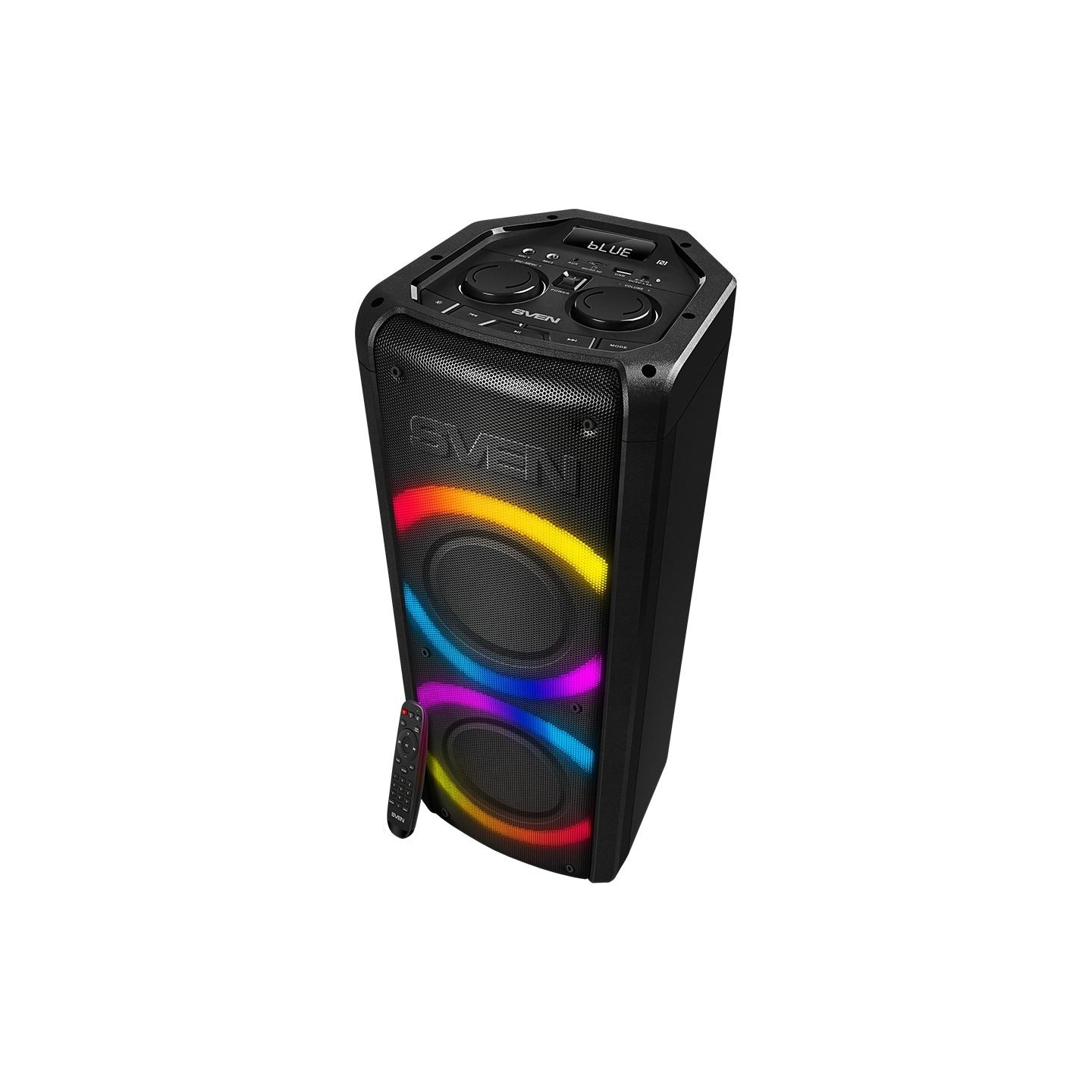 Sven Speaker SVEN PS-710, black (100W, TWS, Bluetooth, FM, USB, microSD, LED-display, 4400mA*h)