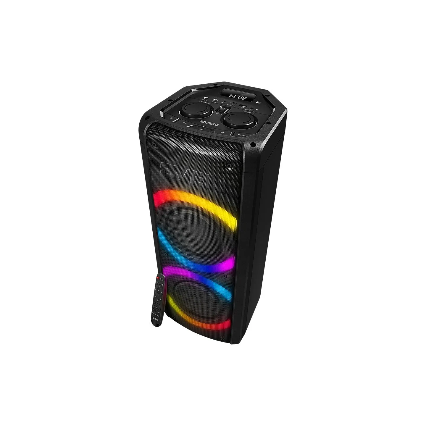 Sven Speaker SVEN PS-710, black (100W, TWS, Bluetooth, FM, USB, microSD, LED-display, 4400mA*h)
