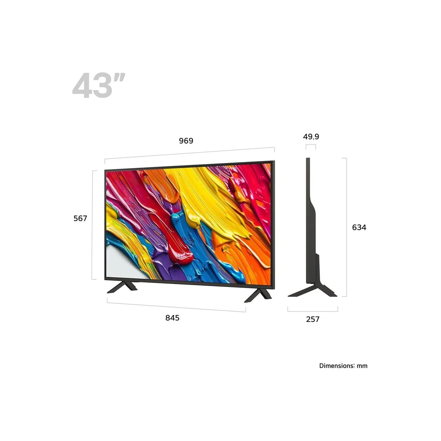 LG TV Set|LG|43 "|4K Ultra HD|3840 x 2160 pixels|Flat|16:9|QNED|43QNED84A6C