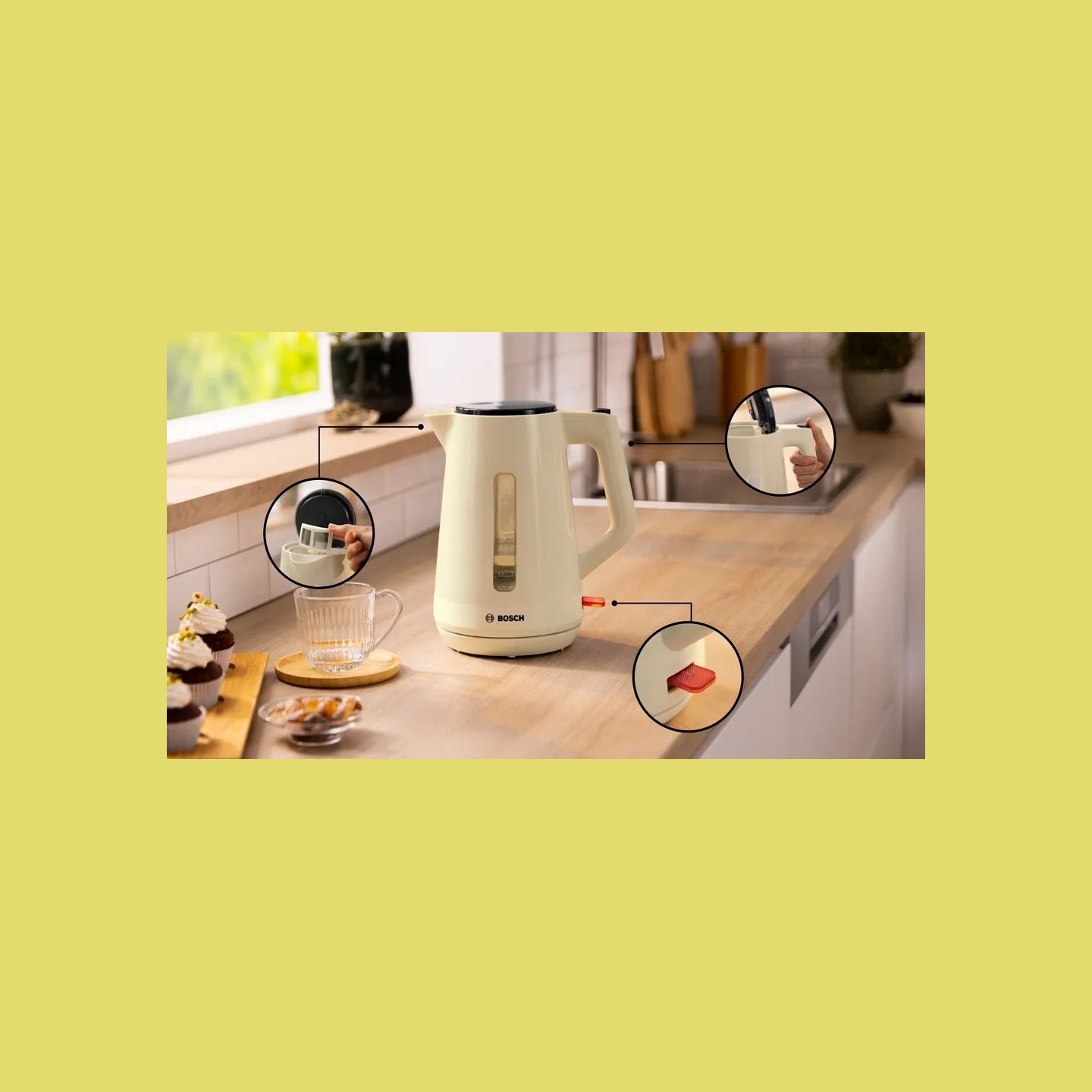 Bosch Kettle | TWK1M127 | Electric | 2400 W | 1.7 L | Plastic | Creamy