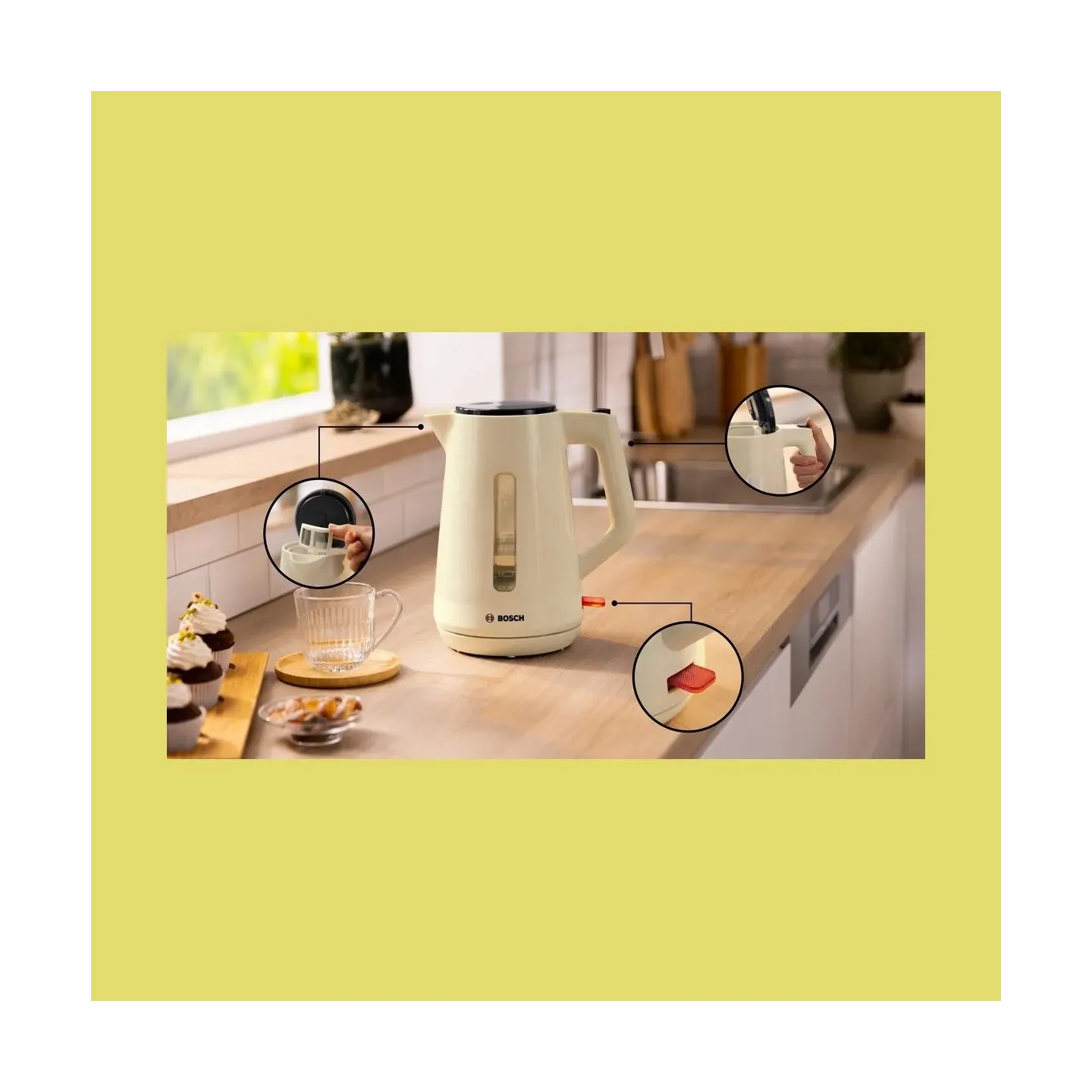 Bosch Kettle | TWK1M127 | Electric | 2400 W | 1.7 L | Plastic | Creamy
