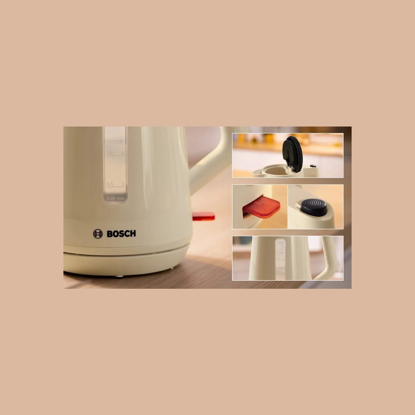 Bosch Kettle | TWK1M127 | Electric | 2400 W | 1.7 L | Plastic | Creamy