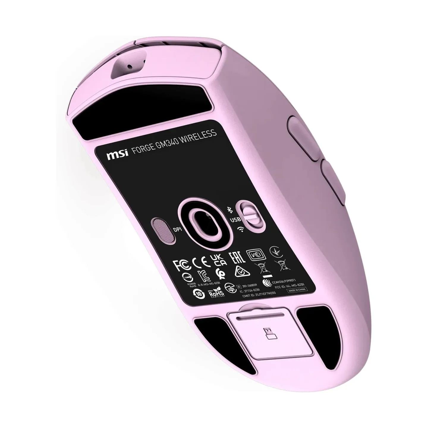 MSI Gaming Mouse | FORGE GM340 WIRELESS | Wireless | 2.4 GHz, Bluetooth , USB | Violet