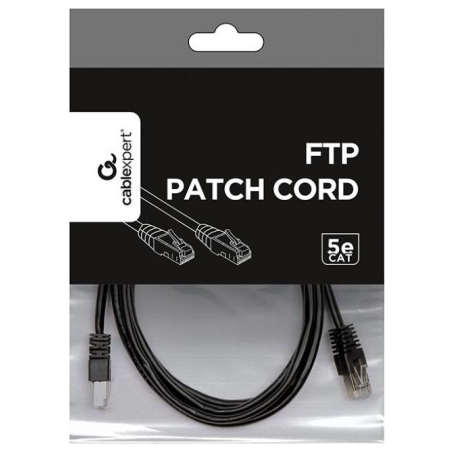 Gembird PATCH CABLE CAT5E FTP 2M/PP22-2M/BK GEMBIRD