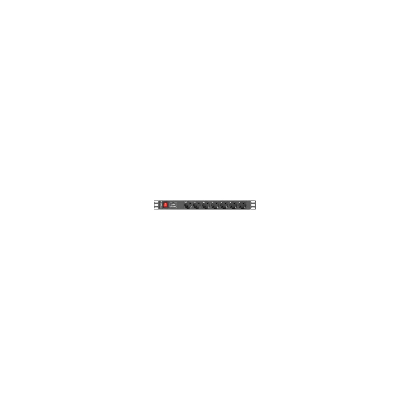 Lanberg Power Distribution unit (PDU) 19" 1U 16A 2m 7X Schuko oulets | PDU-07F-0200-BK