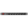 Lanberg Power Distribution unit (PDU) 19" 1U 16A 2m 7X Schuko oulets | PDU-07F-0200-BK