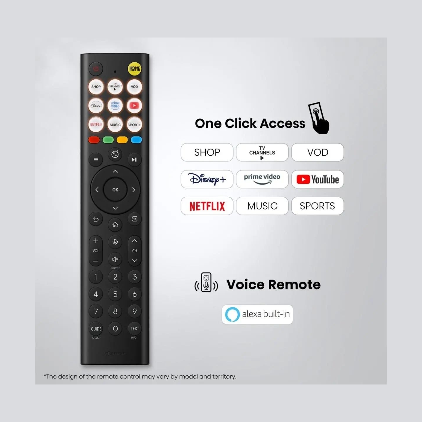 Hisense TV | 65A6S | 65 | Smart TV | VIDAA Smart OS | UHD | Black