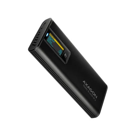 Axagon EEM2-SD2B USB-C 10Gbps-M.2 NVMe & SATA SSD DISPLAY box