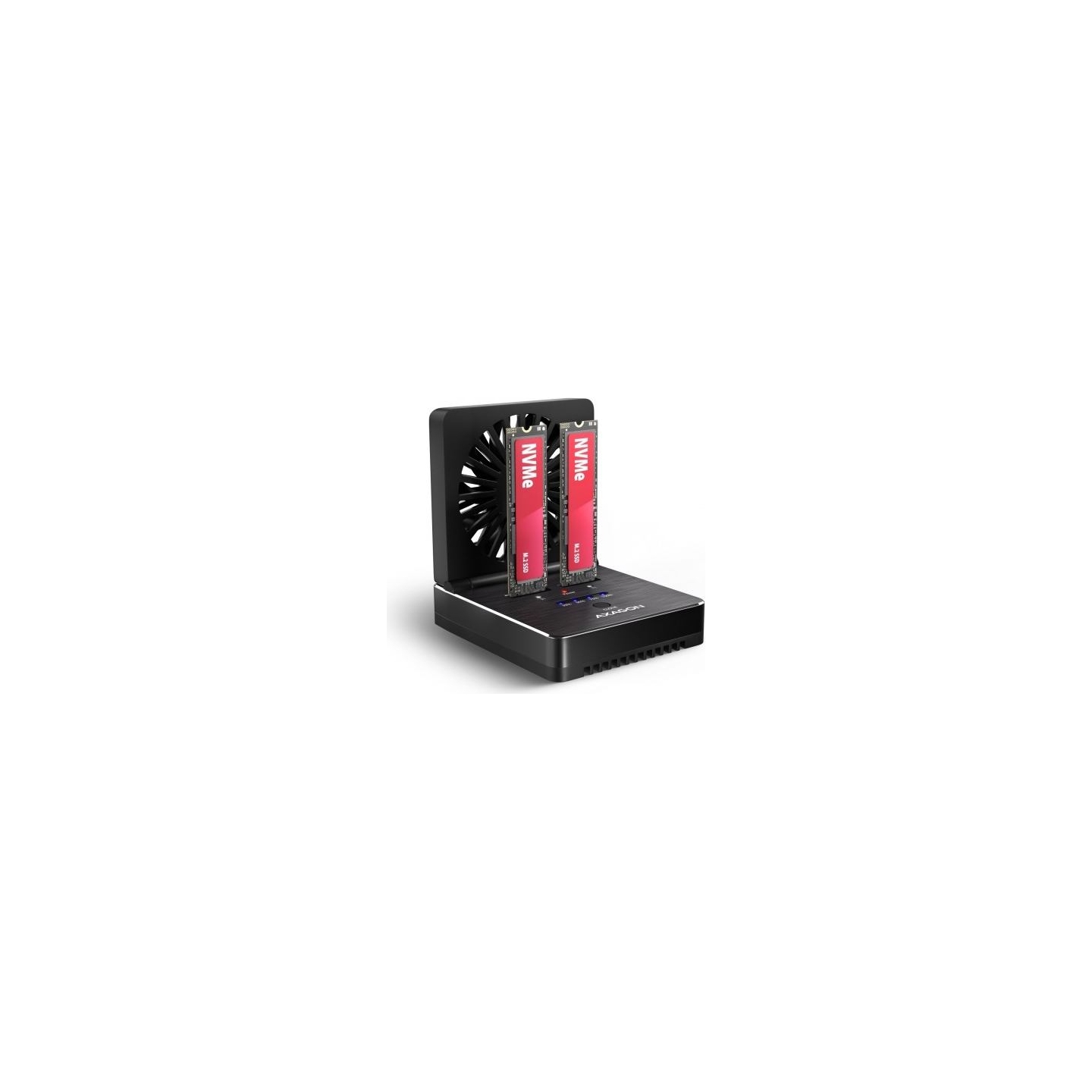 Axagon ADSA-M2C22 USB-C 2xNVMe /SATA M.2 20Gbps cooler