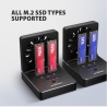 Axagon ADSA-M2C22 USB-C 2xNVMe /SATA M.2 20Gbps cooler