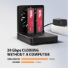 Axagon ADSA-M2C22 USB-C 2xNVMe /SATA M.2 20Gbps cooler