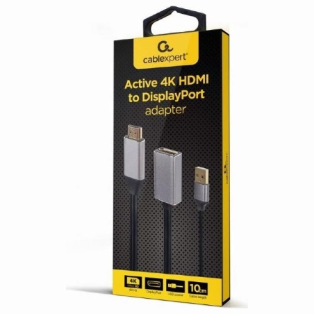 Gembird I/O ADAPTER HDMI TO DP/BLACK A-HDMIM-DPF-02 GEMBIRD
