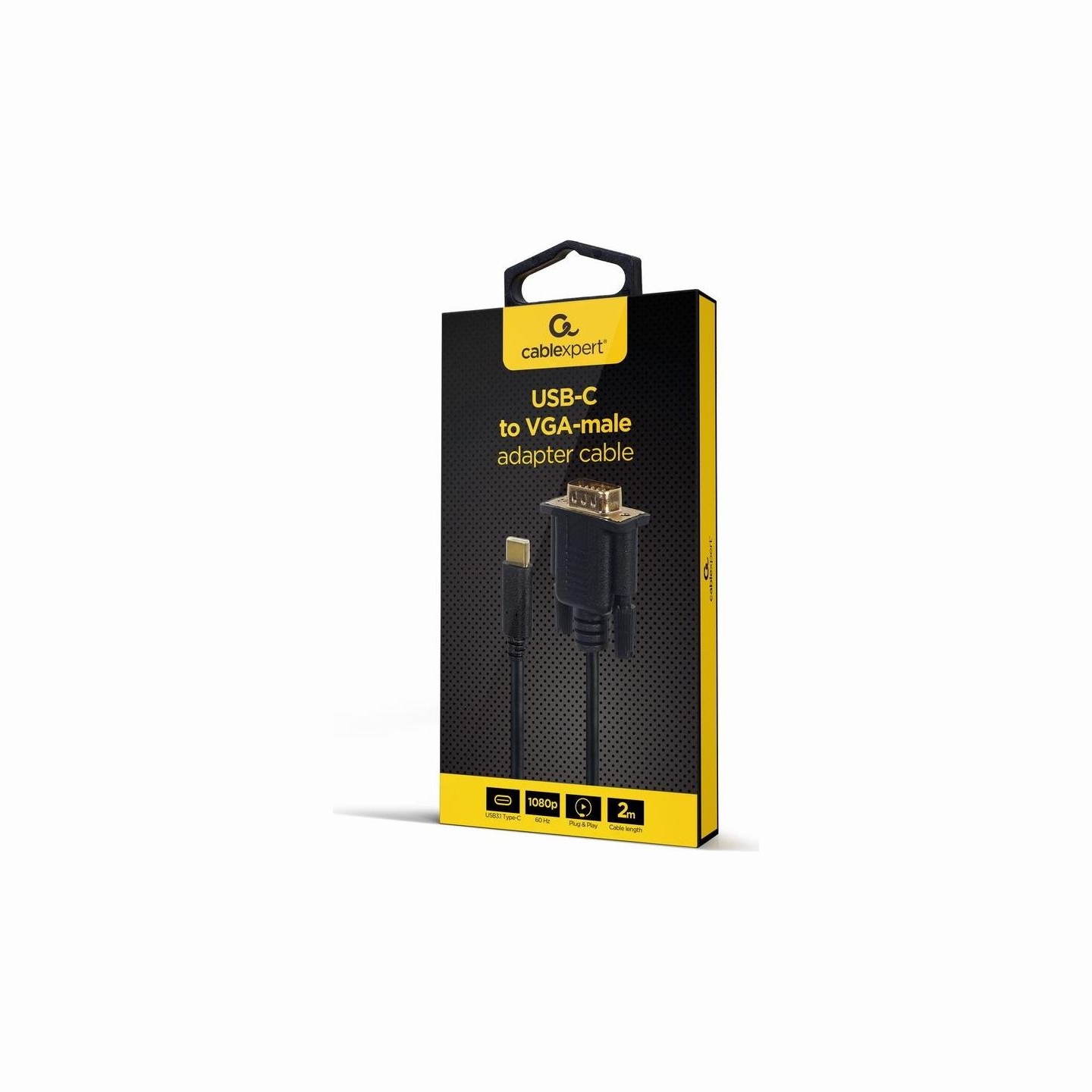 Gembird CABLE USB-C TO VGA-M 2M/BLIST A-CM-VGAM-01 GEMBIRD