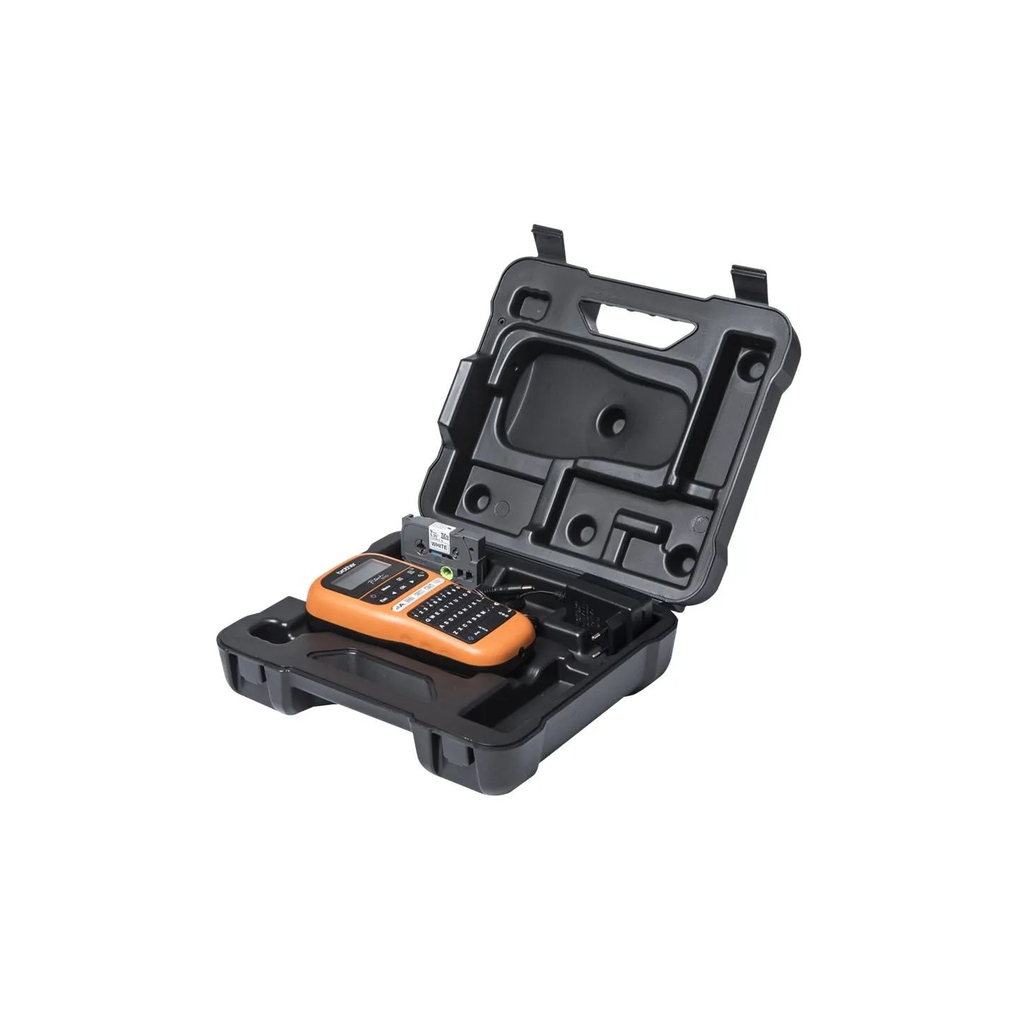 Brother PT-E110VP LABEL THERMO PRINTER PORTABLE + AC ADAPT., CARRY CASE, TAPE