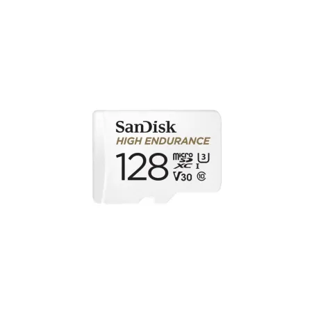 Sandisk High Endurance microSDXC 128GB + SD Adapter - for dash cams & home monitoring, up to 10,000 Hours, Full HD / 4K videos, 
