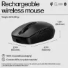 HP 695 Wireless Bluetooth Mouse - Wireless Qi-Charging, Programmable, 4-way Scrolling - Black / 8F1Y4AA#ABB