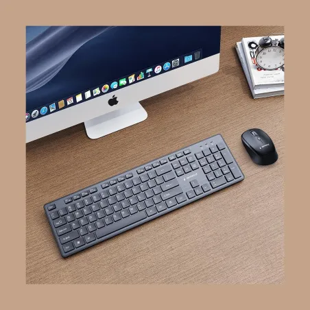 Gembird KEYBOARD +MOUSE WRL ENG/DESKTOP BK KBS-WCH-04 GEMBIRD