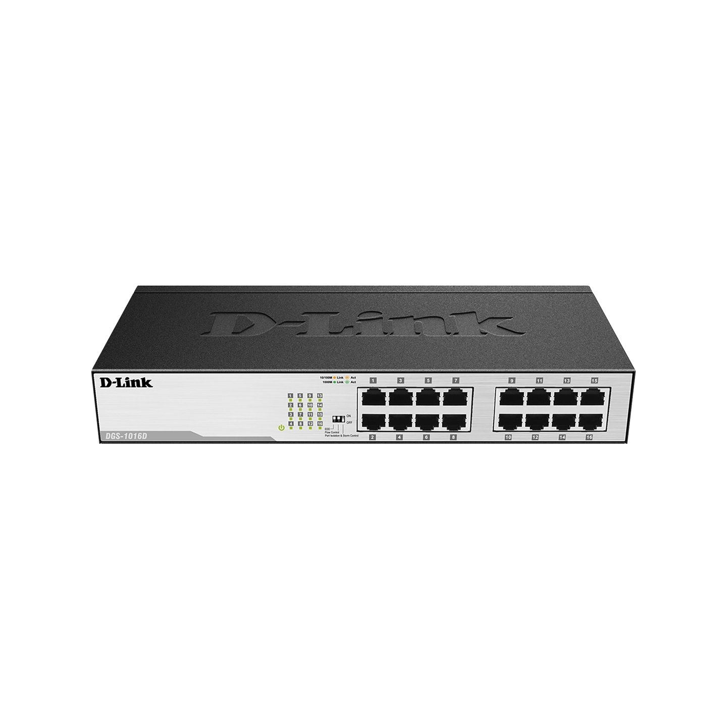 D-Link DGS-1016D switch L2 16x1GBE Desktop/Rack 19''
