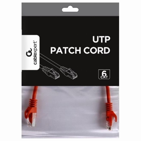 Gembird PATCH CABLE CAT6 UTP 0.25M/RED PP6U-0.25M/R GEMBIRD