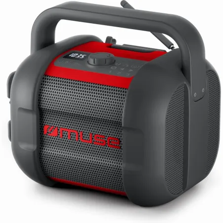 Muse | Jobsite Radio | M-968 BTR | 40 W | Waterproof | Bluetooth | Black/Red | NFC features | Portable | Wireless connection