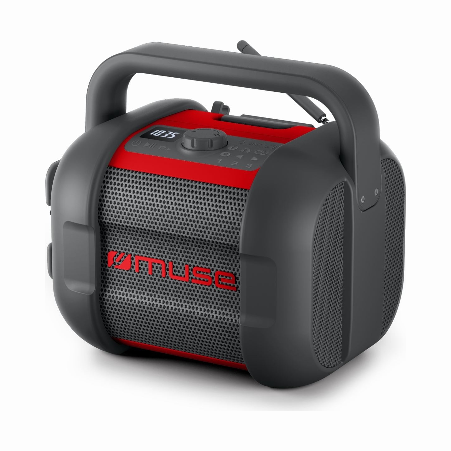 Muse | Jobsite Radio | M-968 BTR | 40 W | Waterproof | Bluetooth | Black/Red | NFC features | Portable | Wireless connection