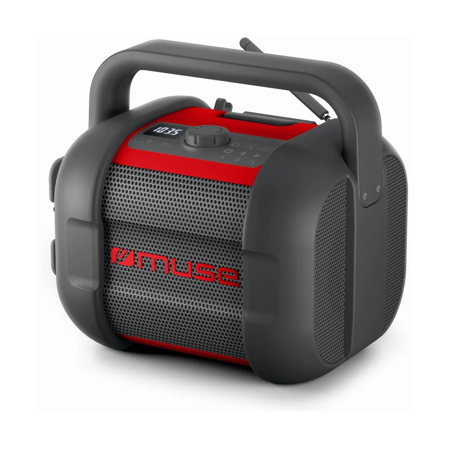 Muse | Jobsite Radio | M-968 BTR | 40 W | Waterproof | Bluetooth | Black/Red | NFC features | Portable | Wireless connection