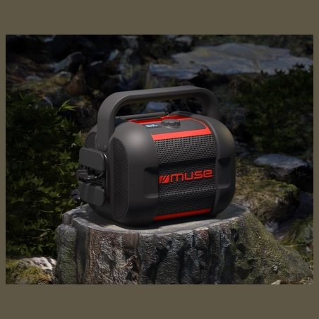 Muse | Jobsite Radio | M-968 BTR | 40 W | Waterproof | Bluetooth | Black/Red | NFC features | Portable | Wireless connection
