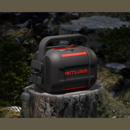 Muse | Jobsite Radio | M-968 BTR | 40 W | Waterproof | Bluetooth | Black/Red | NFC features | Portable | Wireless connection