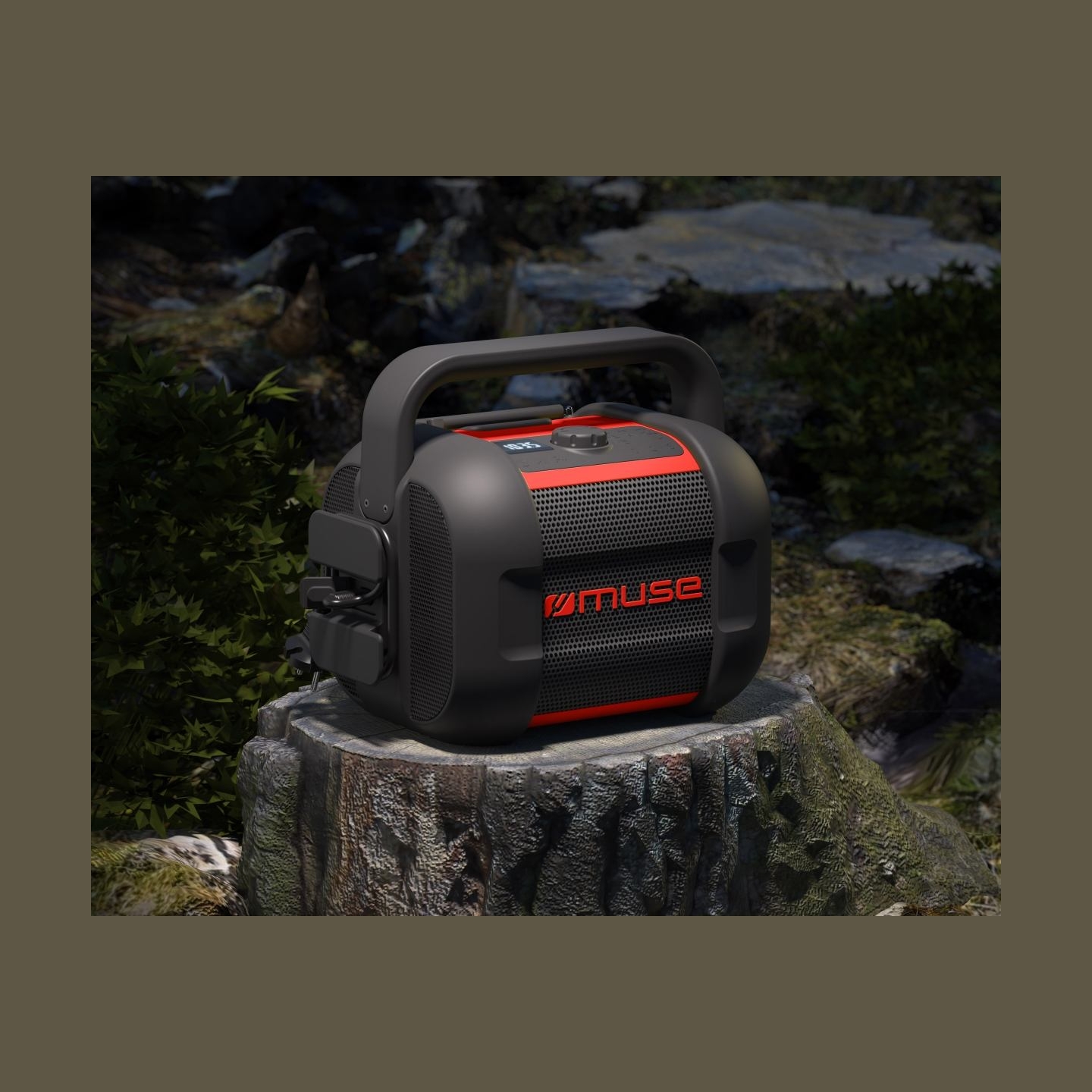 Muse | Jobsite Radio | M-968 BTR | 40 W | Waterproof | Bluetooth | Black/Red | NFC features | Portable | Wireless connection