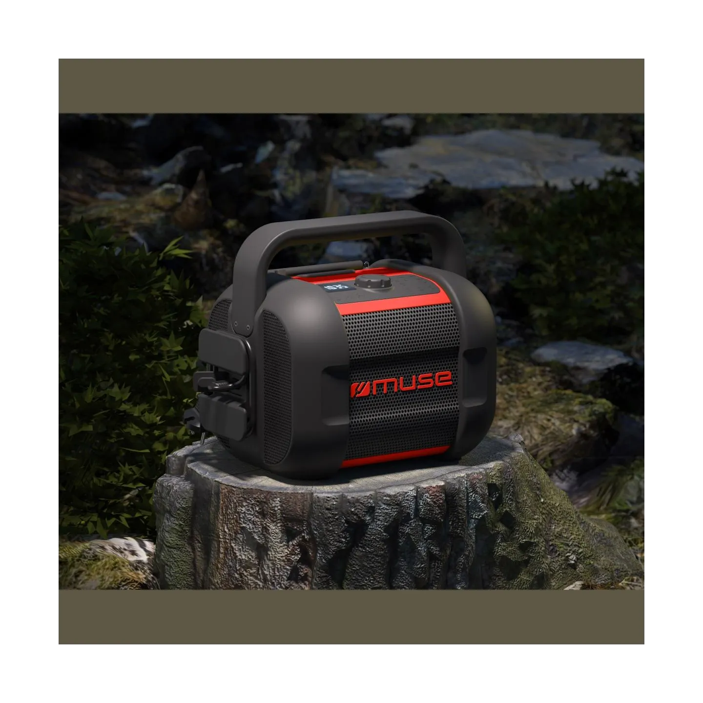 Muse | Jobsite Radio | M-968 BTR | 40 W | Waterproof | Bluetooth | Black/Red | NFC features | Portable | Wireless connection