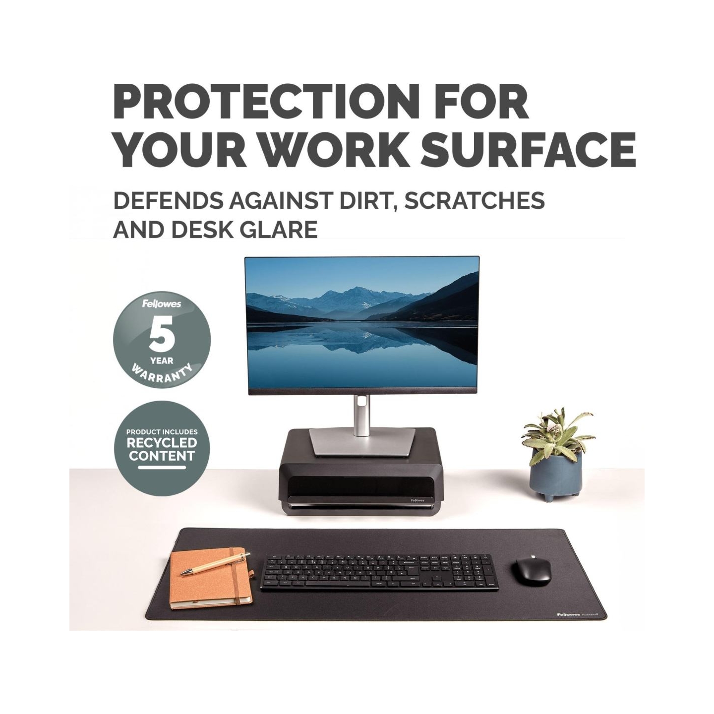 Fellowes DESK MAT BREYTA/BLACK 100139320 FELLOWES