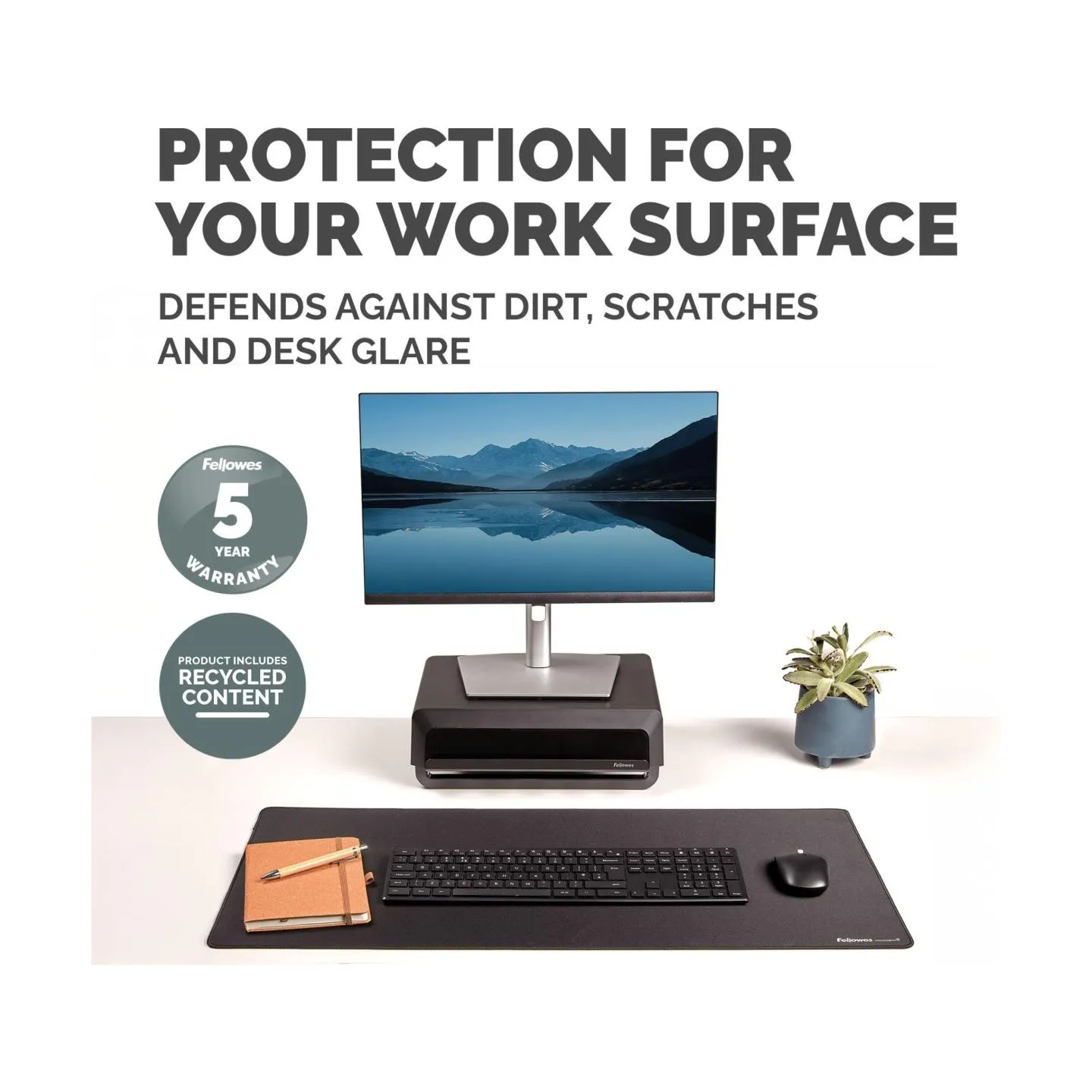 Fellowes DESK MAT BREYTA/BLACK 100139320 FELLOWES