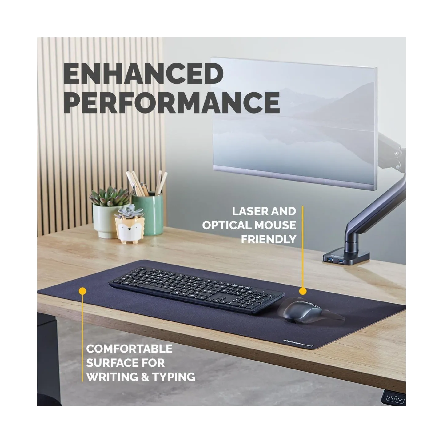 Fellowes DESK MAT BREYTA/BLACK 100139320 FELLOWES