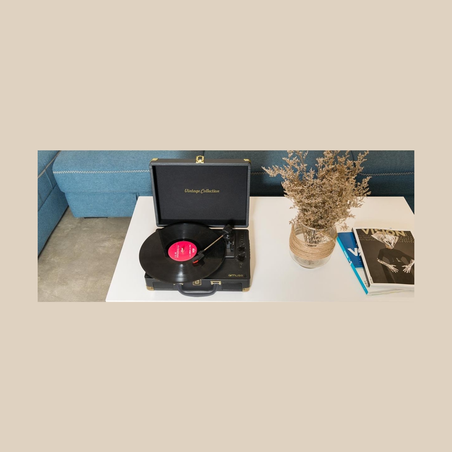 Muse | Turntable Stereo System | MT-103 GD | Black | 3 speeds | USB port | AUX in