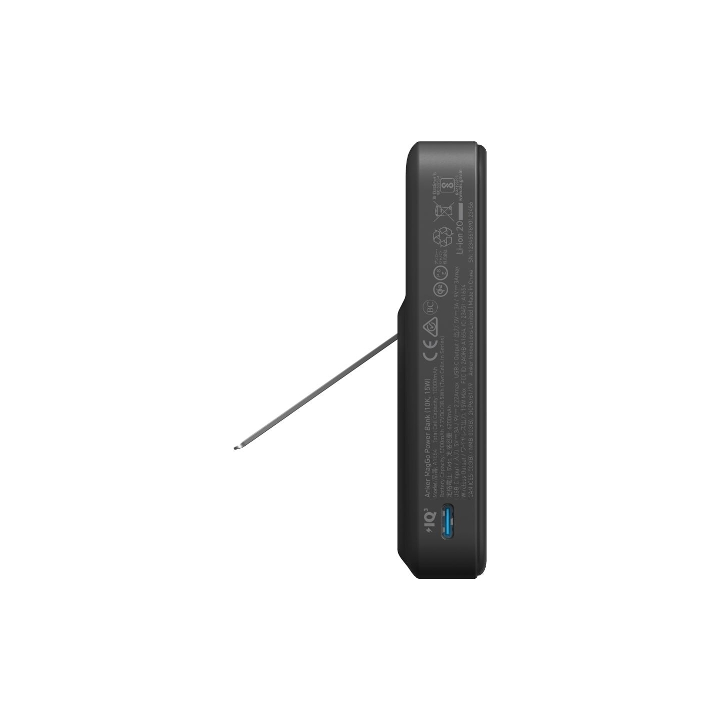 Anker 633 Magnetic Wireless Power Bank with 27W USB C port | A1654G11 | 10000 mAh | Black