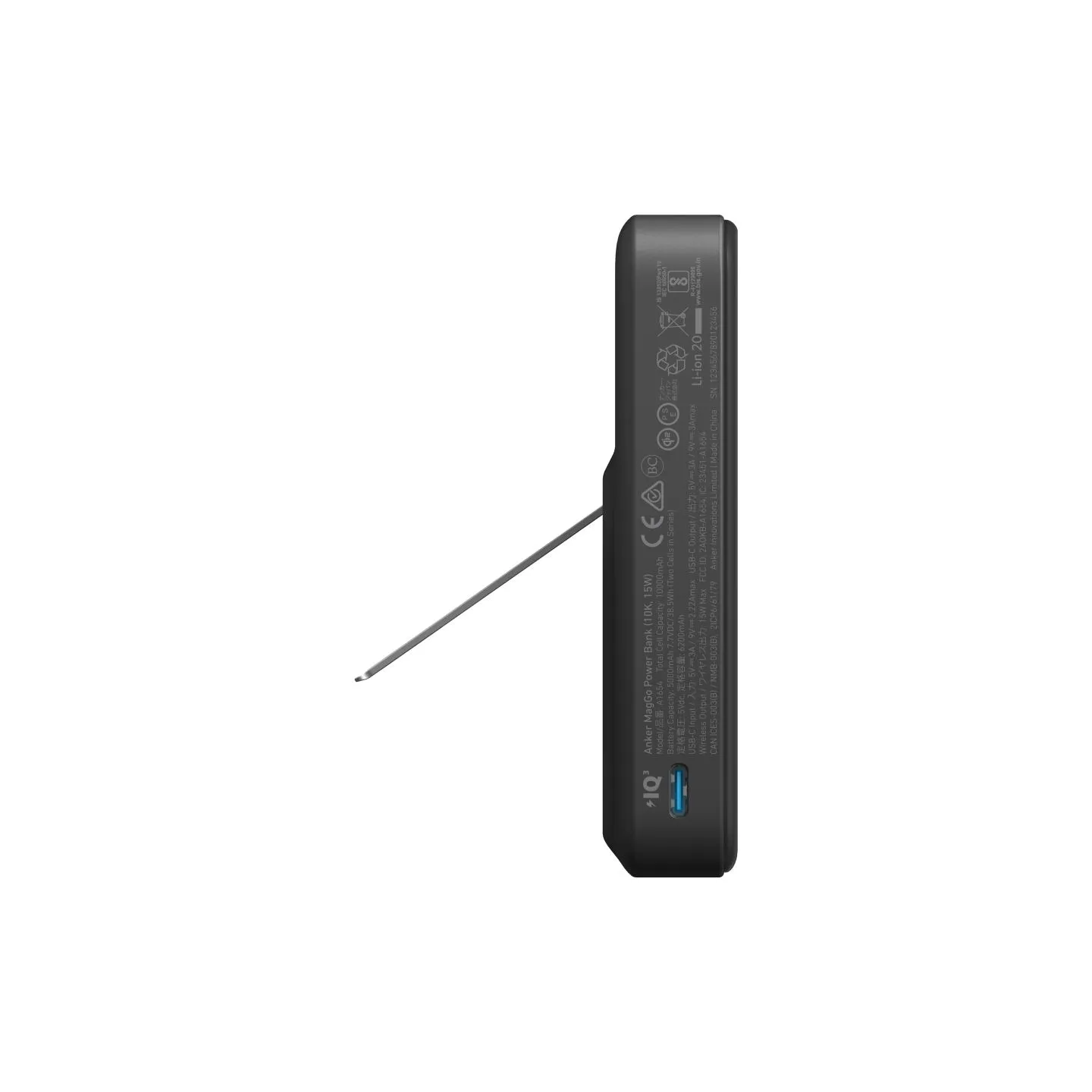 Anker 633 Magnetic Wireless Power Bank with 27W USB C port | A1654G11 | 10000 mAh | Black