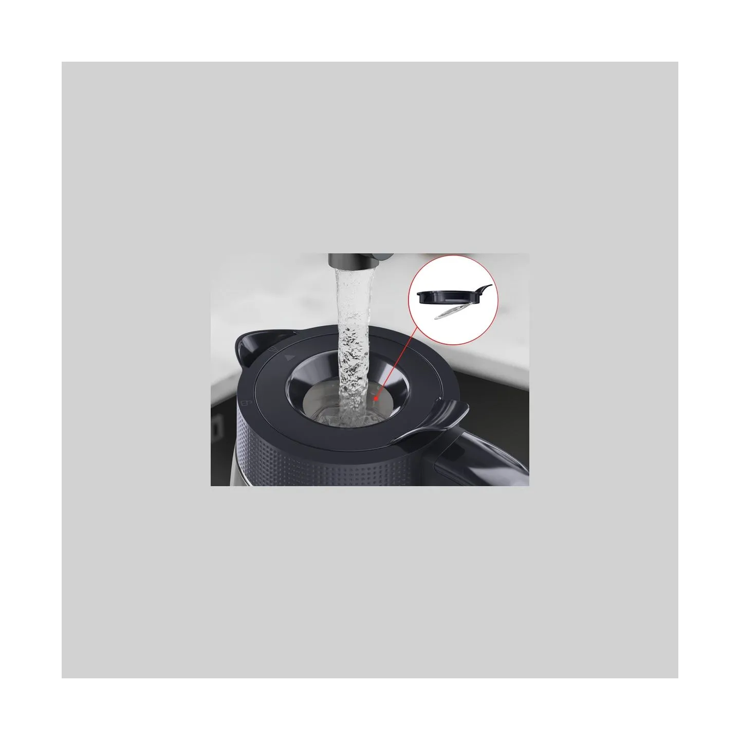 Tefal Kettle | KO2G08E0 | 2000 W | Electric | 1.7 L | Heat-resistant glass | 360° rotational base | Black/Transparent