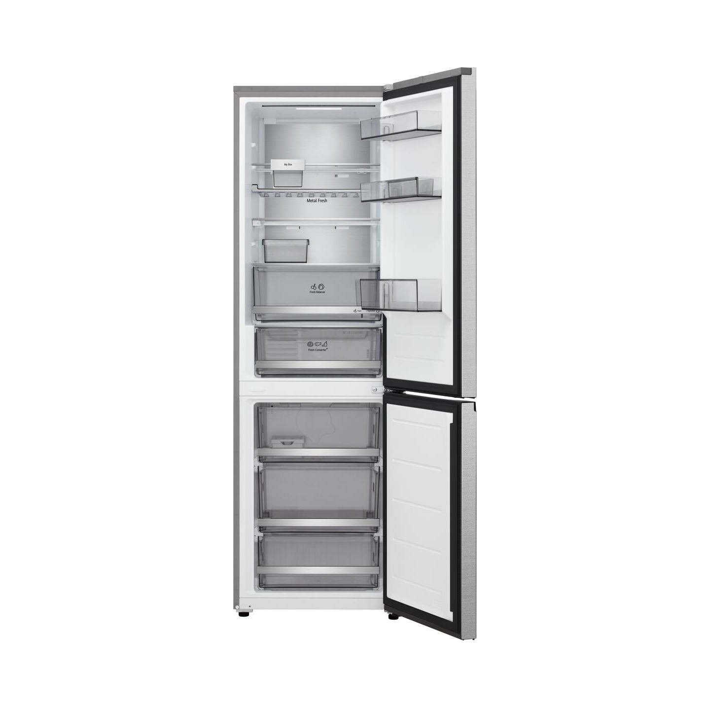 LG Refrigerator | GBBS716CMB | Energy efficiency class C | Free standing | Height 186 cm | Combi | Fridge net capacity 220 L | F