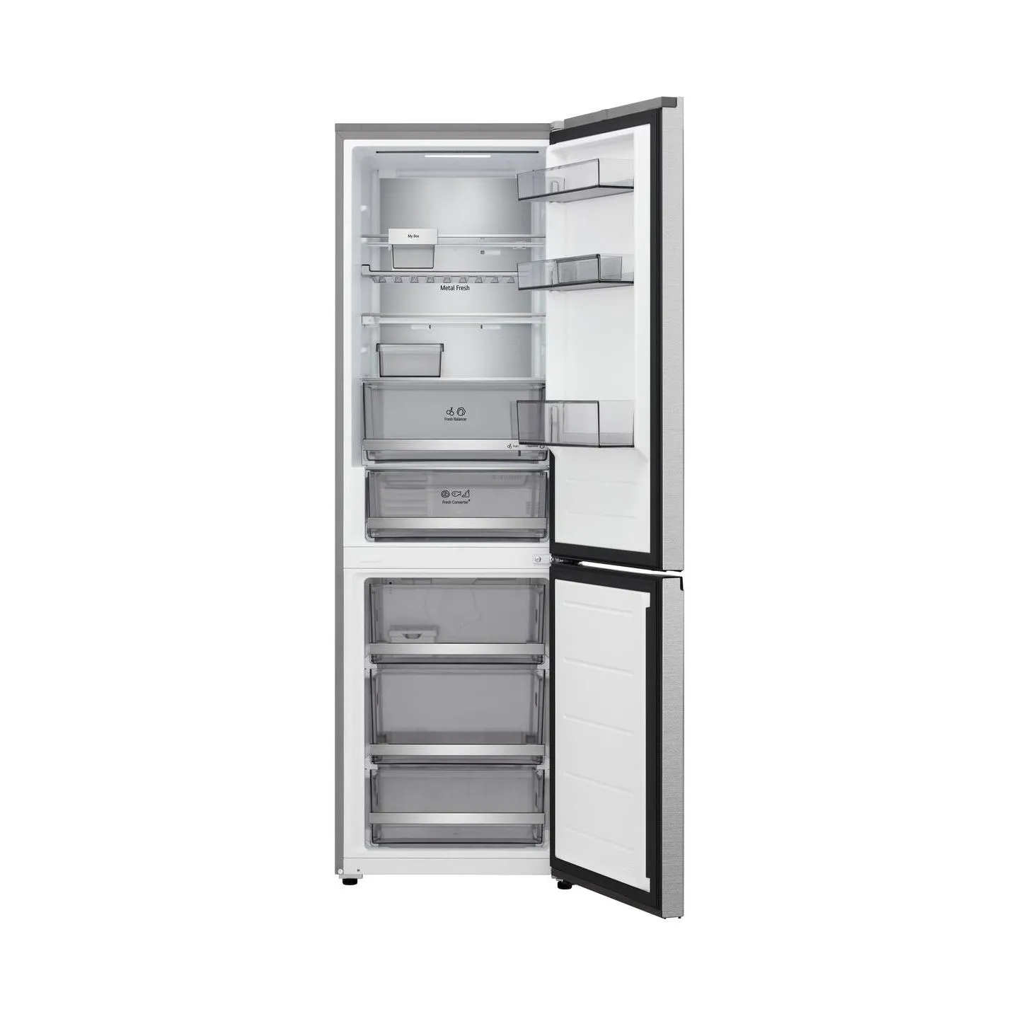 LG Refrigerator | GBBS716CMB | Energy efficiency class C | Free standing | Height 186 cm | Combi | Fridge net capacity 220 L | F