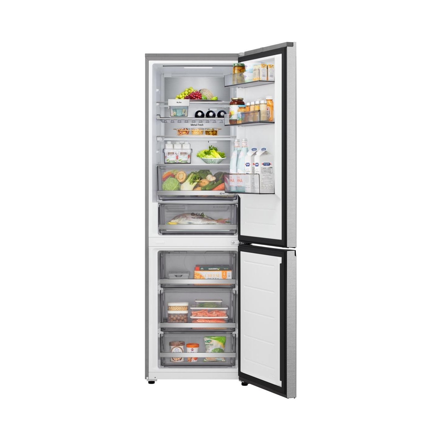 LG Refrigerator | GBBS716CMB | Energy efficiency class C | Free standing | Height 186 cm | Combi | Fridge net capacity 220 L | F