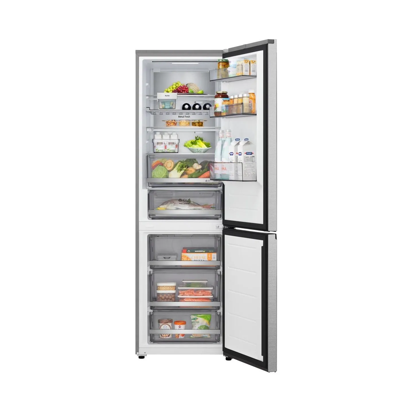 LG Refrigerator | GBBS716CMB | Energy efficiency class C | Free standing | Height 186 cm | Combi | Fridge net capacity 220 L | F