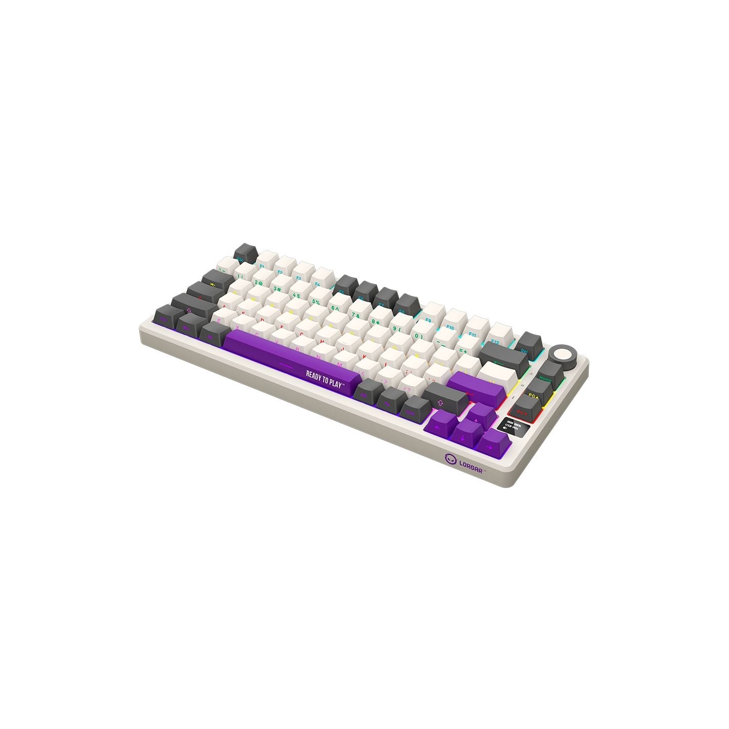 Lorgar KBP7075W, Wireless 75% Mechanical Gaming Keyboard Pro, Beige, EN layout