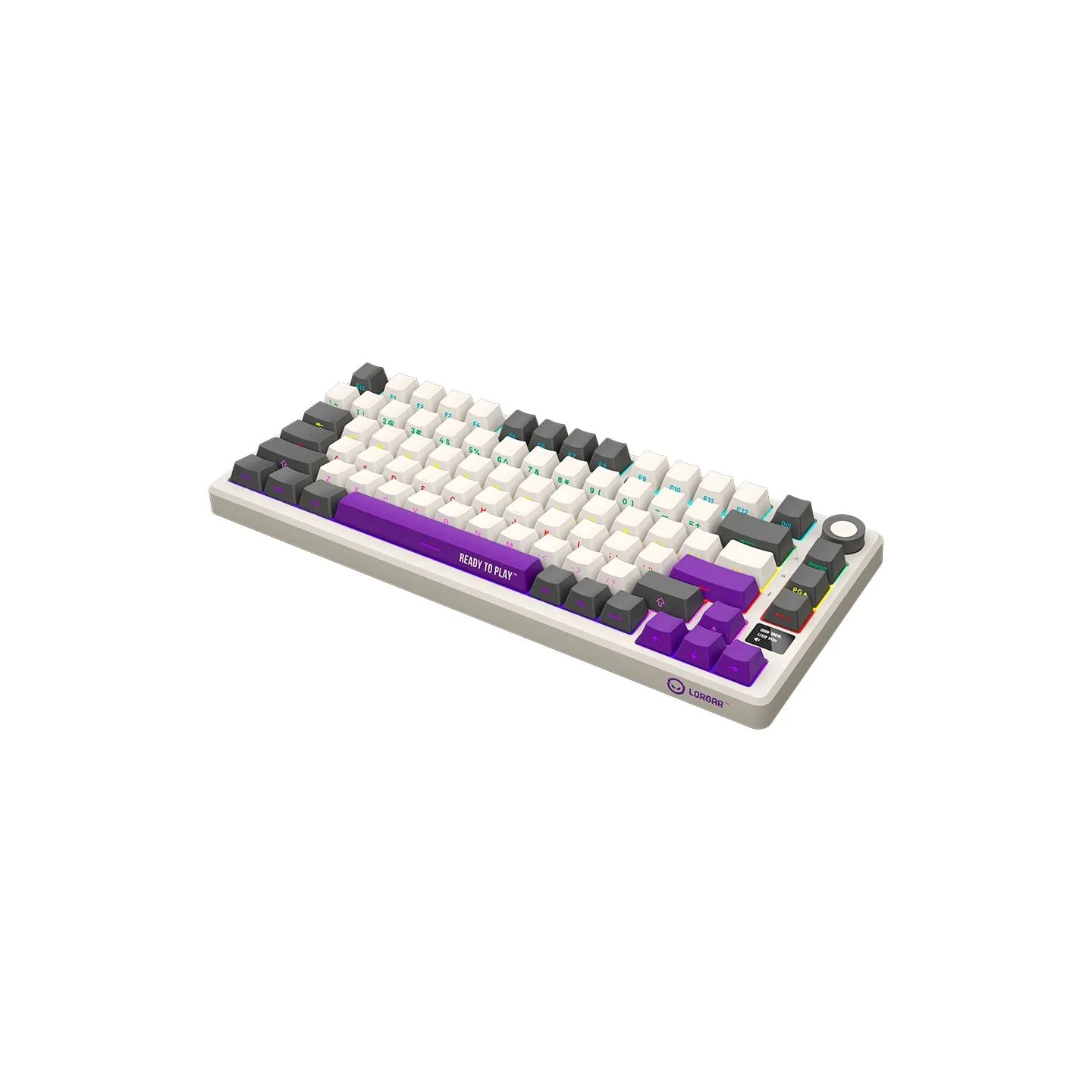 Lorgar KBP7075W, Wireless 75% Mechanical Gaming Keyboard Pro, Beige, EN layout