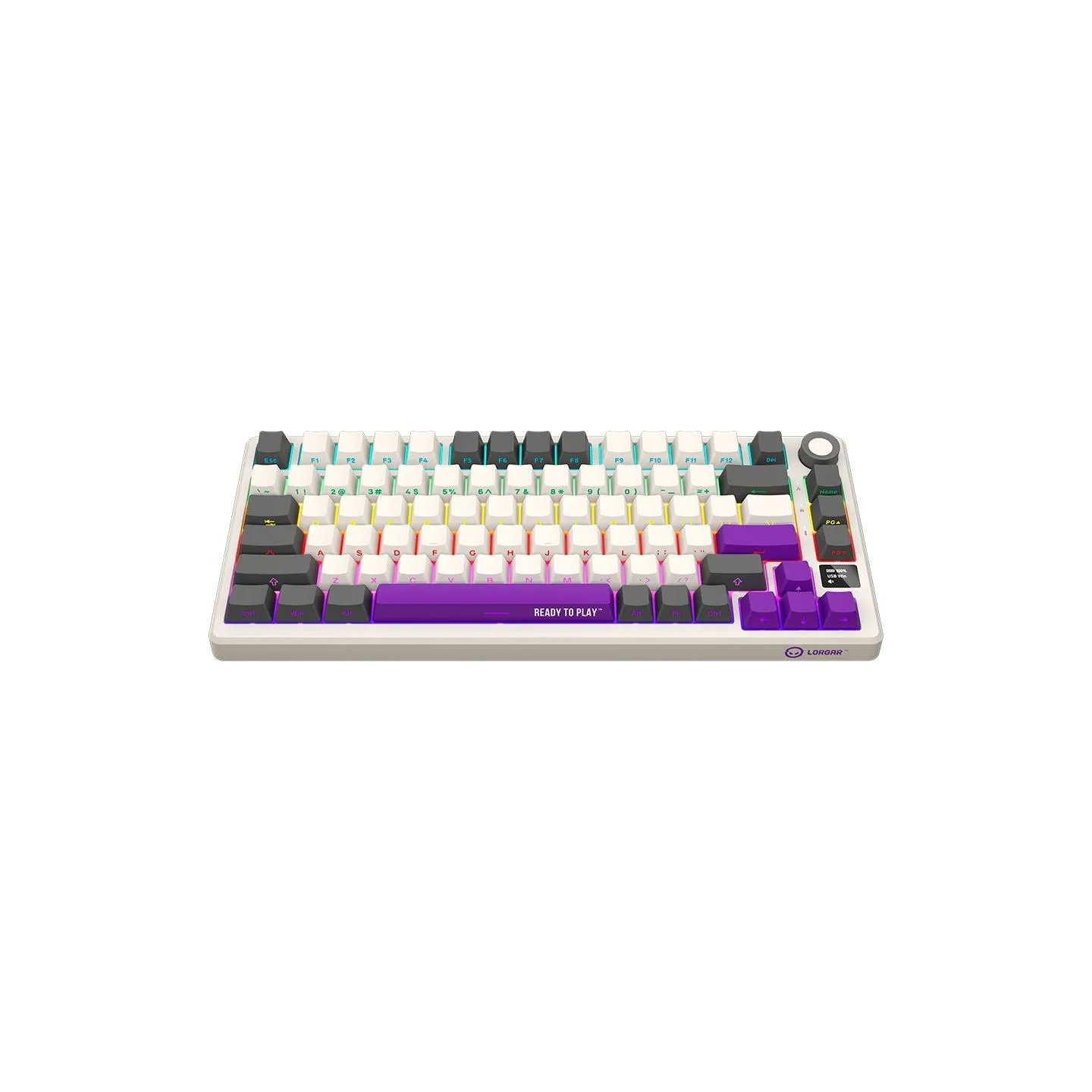 Lorgar KBP7075W, Wireless 75% Mechanical Gaming Keyboard Pro, Beige, EN layout