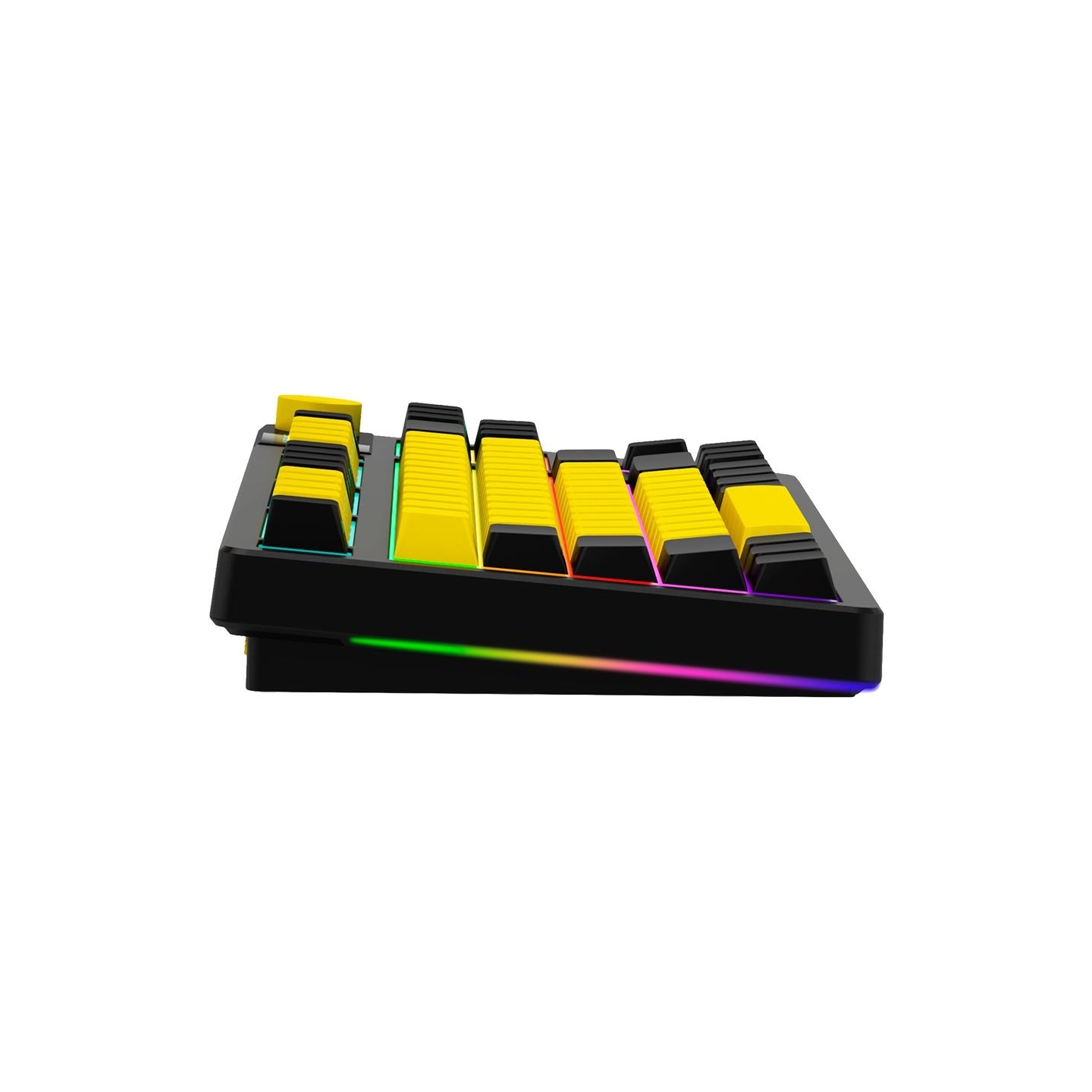 Lorgar KBP70TKLW, Wireless TKL Mechanical Gaming Keyboard Pro, Black/yellow, EN layout