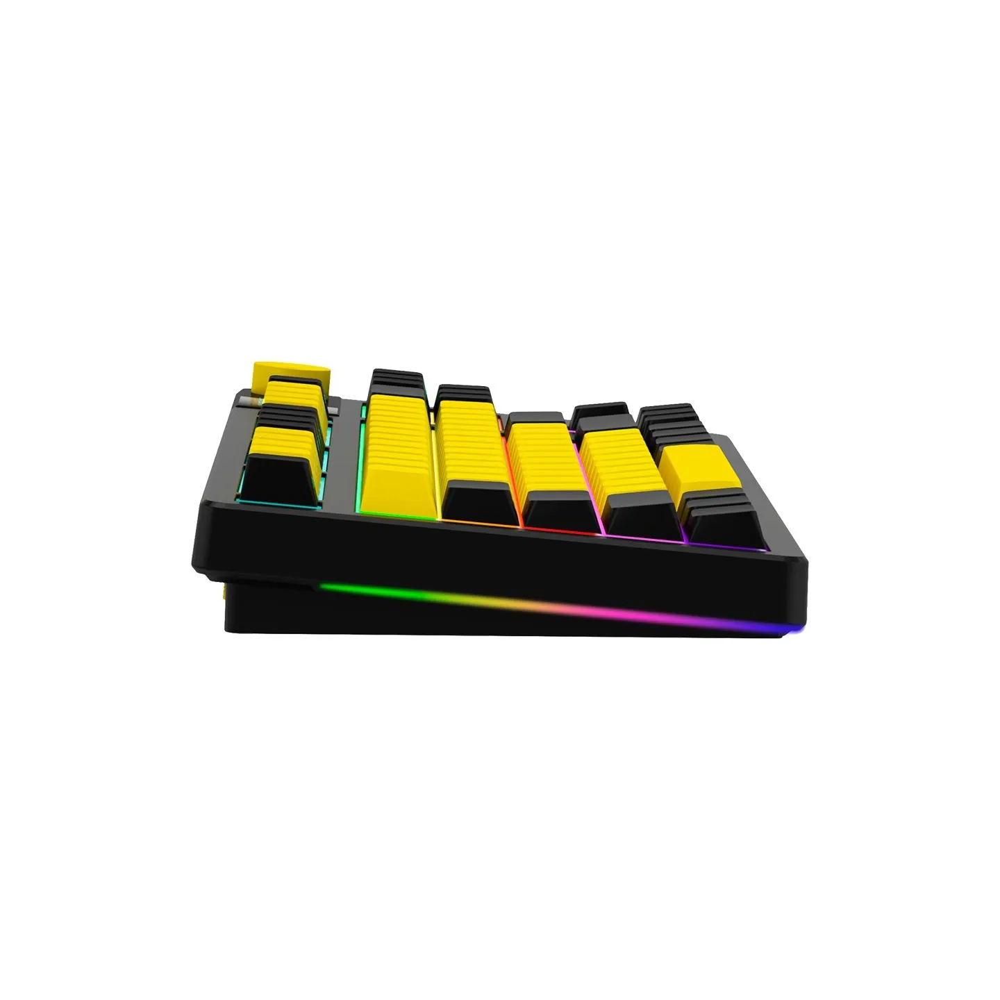 Lorgar KBP70TKLW, Wireless TKL Mechanical Gaming Keyboard Pro, Black/yellow, EN layout