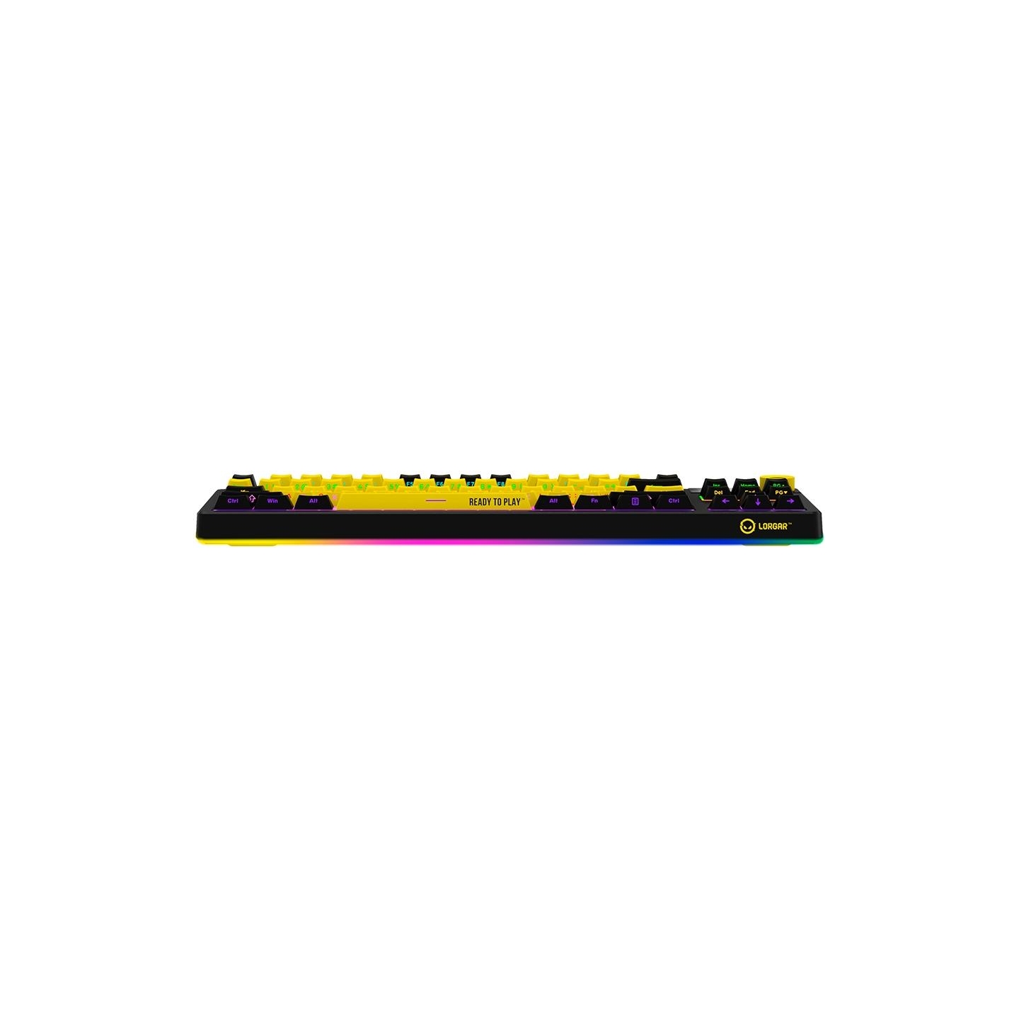 Lorgar KBP70TKLW, Wireless TKL Mechanical Gaming Keyboard Pro, Black/yellow, EN layout