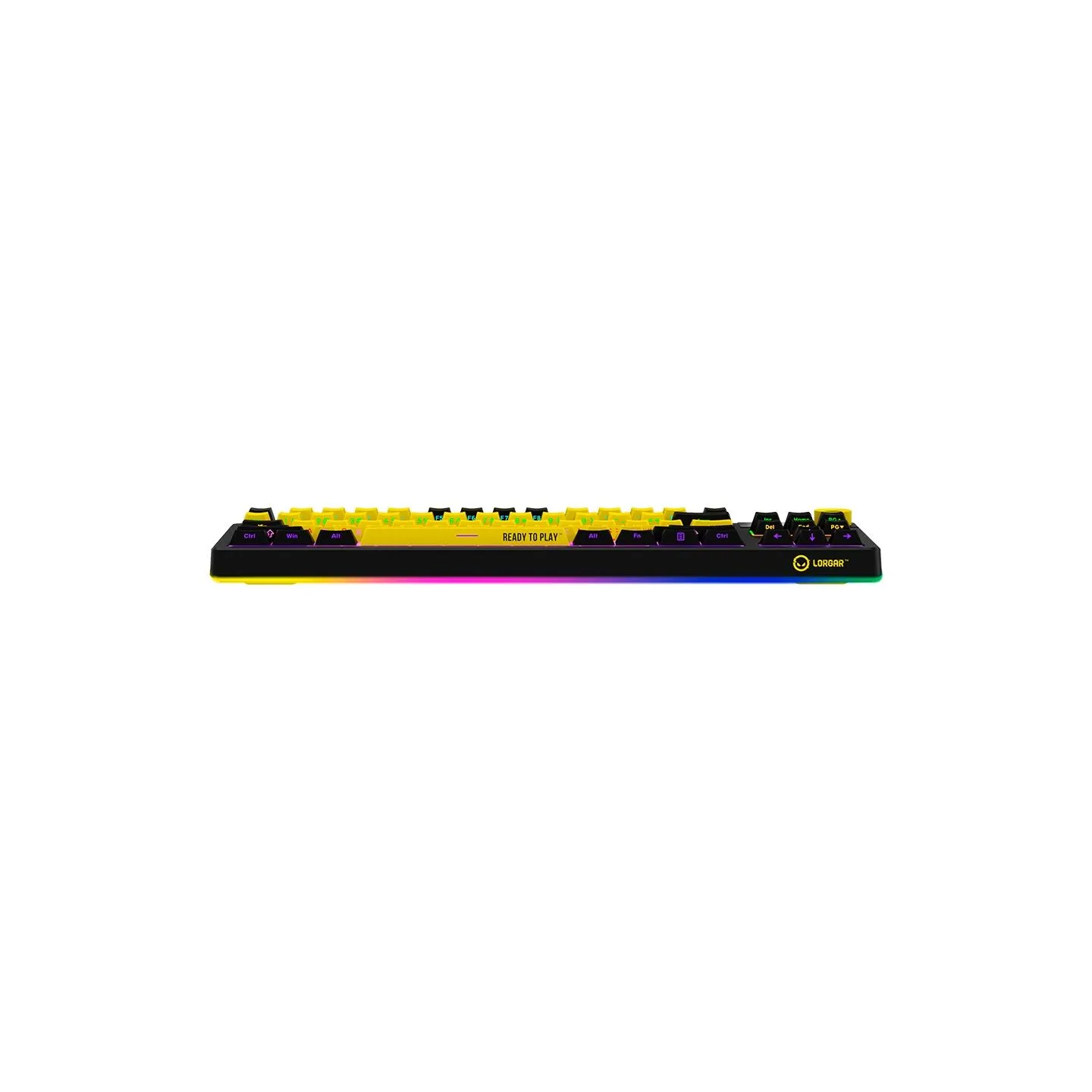Lorgar KBP70TKLW, Wireless TKL Mechanical Gaming Keyboard Pro, Black/yellow, EN layout