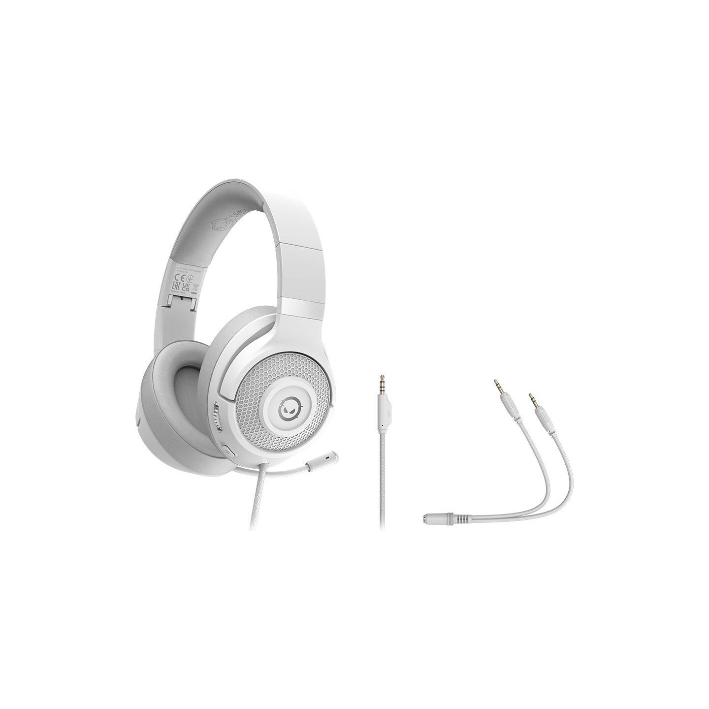 Lorgar Noah 101, Gaming headset with microphone, 3.5mm jack connection, cable length 2m, foldable design, PU leather ear pads, s