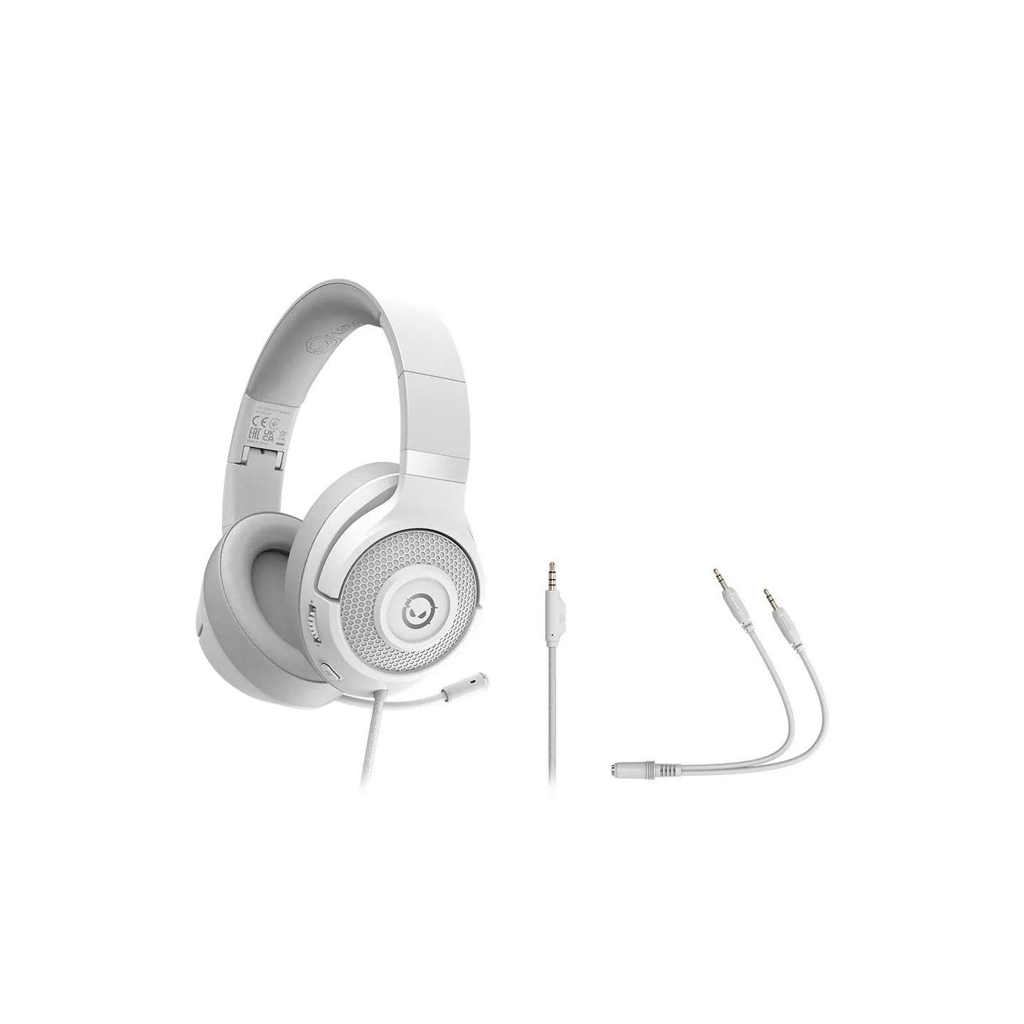 Lorgar Noah 101, Gaming headset with microphone, 3.5mm jack connection, cable length 2m, foldable design, PU leather ear pads, s